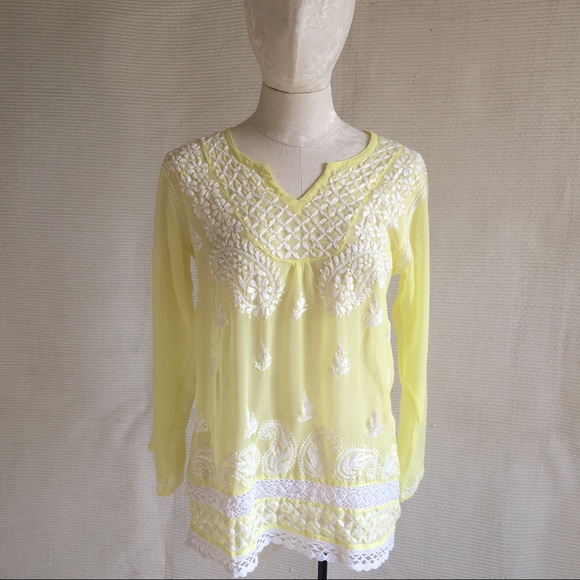 Vintage 70s 8 French Peasant Shabby Chic Blouse - Picture 2 of 8